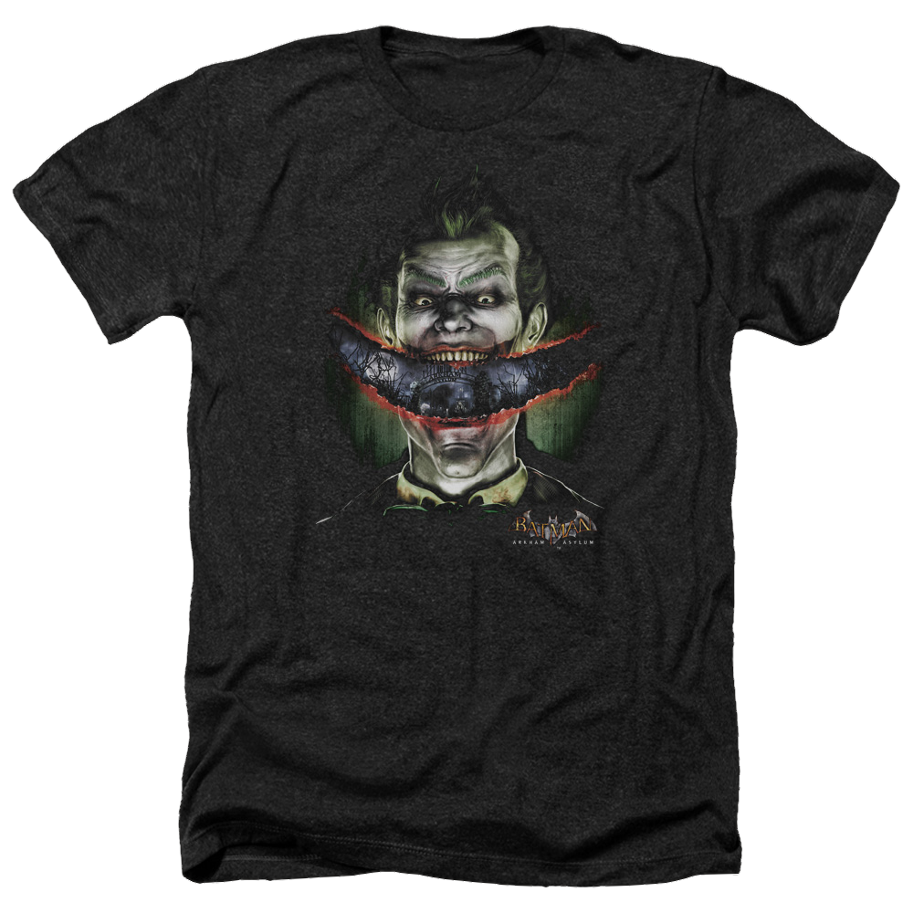 Batman - Arkham Crazy Lips - Men's Heather T-Shirt Men's Heather T-Shirt Batman   
