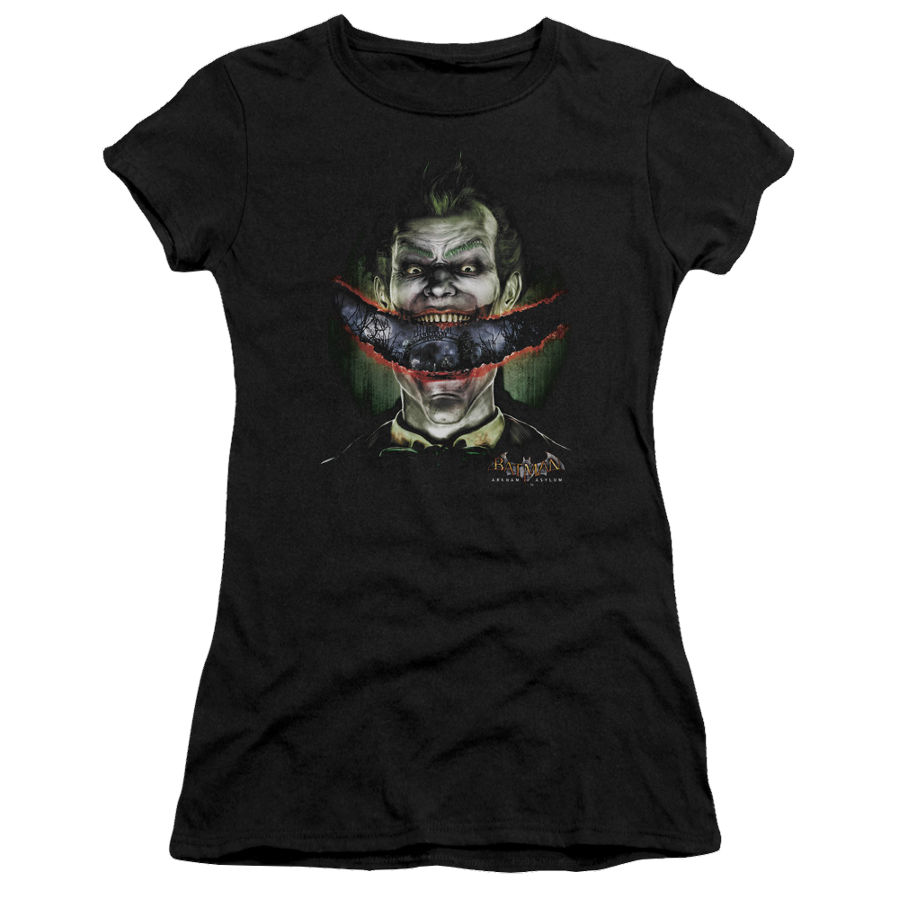Batman - Arkham Crazy Lips - Juniors T-Shirt Juniors T-Shirt Batman   
