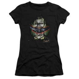 Batman - Arkham Crazy Lips - Juniors T-Shirt Juniors T-Shirt Batman   