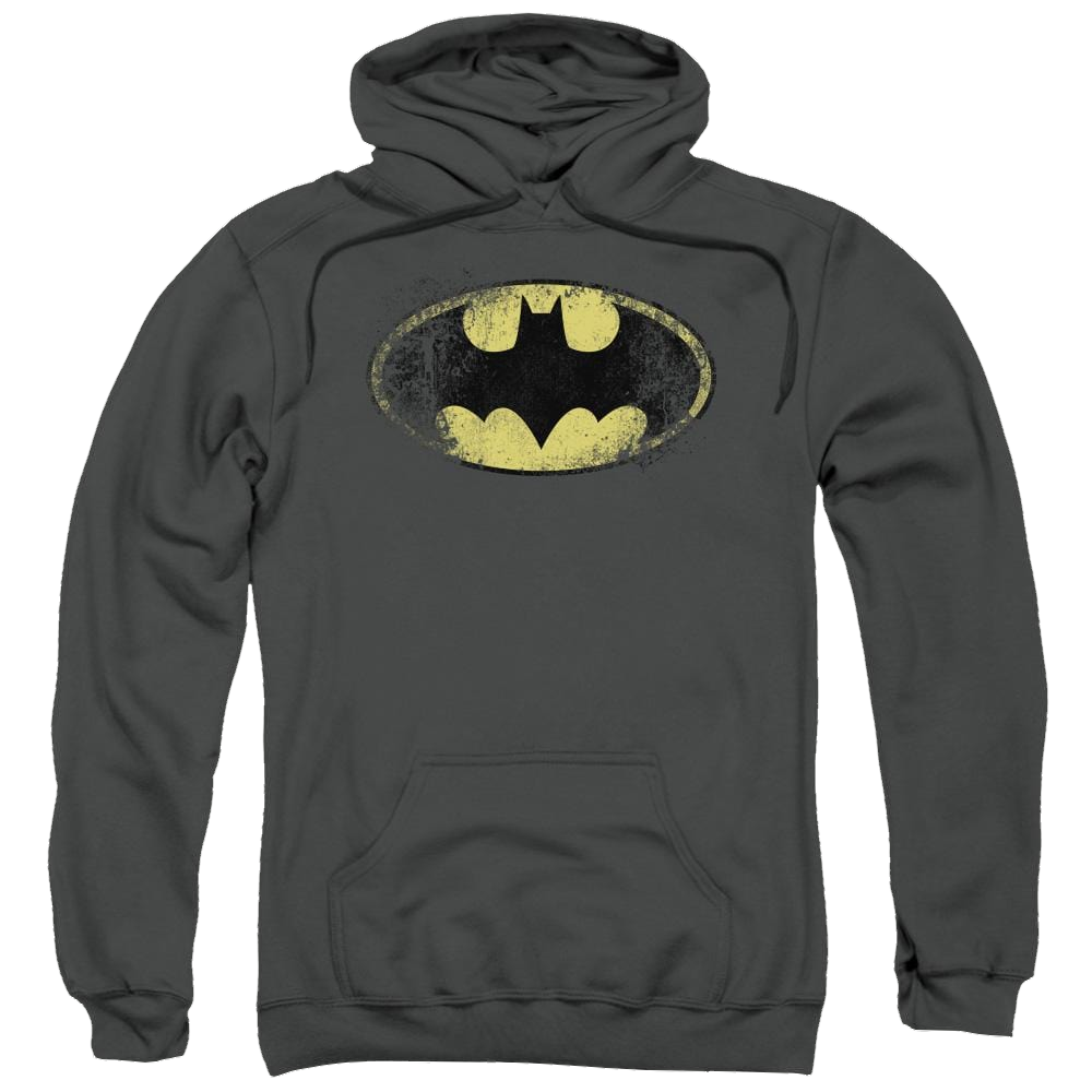 Batman Destroyed Logo - Pullover Hoodie Pullover Hoodie Batman   