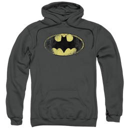 Batman Destroyed Logo - Pullover Hoodie Pullover Hoodie Batman   