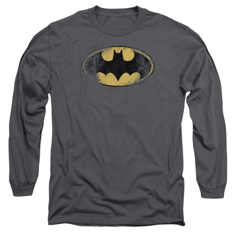 Batman Destroyed Logo - Men's Long Sleeve T-Shirt Men's Long Sleeve T-Shirt Batman   