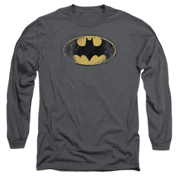 Batman Destroyed Logo - Men's Long Sleeve T-Shirt Men's Long Sleeve T-Shirt Batman   