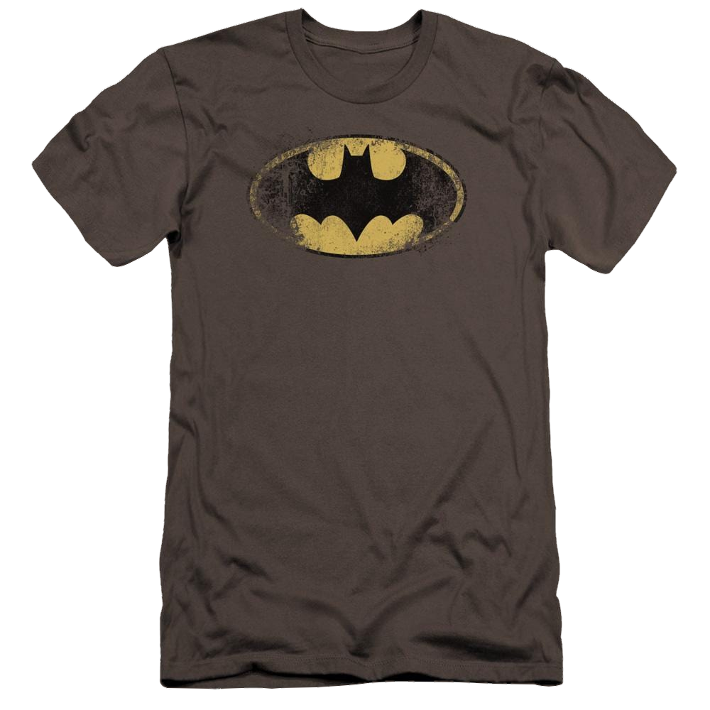 Batman Destroyed Logo - Men's Premium Slim Fit T-Shirt Men's Premium Slim Fit T-Shirt Batman   