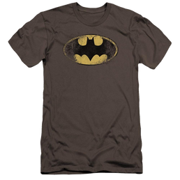 Batman Destroyed Logo - Men's Premium Slim Fit T-Shirt Men's Premium Slim Fit T-Shirt Batman   