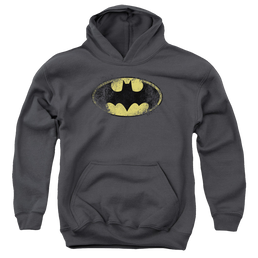 DC Batman Destroyed Logo - Youth Hoodie Youth Hoodie (Ages 8-12) Batman   