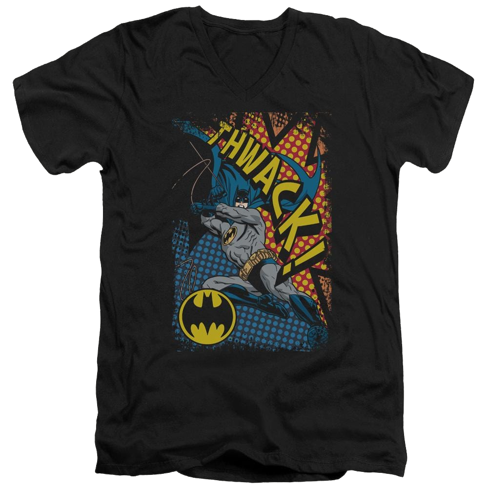 Batman Thwack - Men's V-Neck T-Shirt Men's V-Neck T-Shirt Batman   