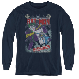Dc Batman #251 Distressed - Youth Long Sleeve T-Shirt Youth Long Sleeve T-Shirt Batman   