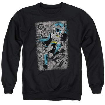 Batman Detective #487 Distress - Men's Crewneck Sweatshirt Men's Crewneck Sweatshirt Batman   