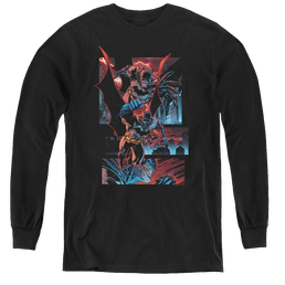 Dc Batman Dark Knight Panels - Youth Long Sleeve T-Shirt Youth Long Sleeve T-Shirt Batman   