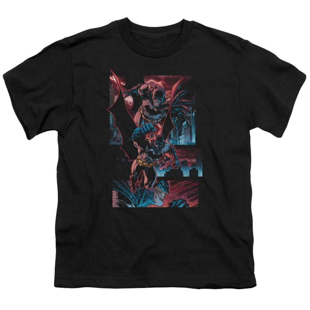 DC Batman Dark Knight Panels - Youth T-Shirt Youth T-Shirt (Ages 8-12) Batman   