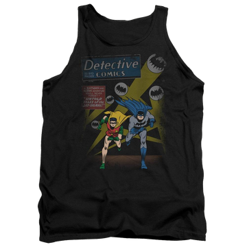 Black men's tank with Batman Dynamic Duo graphic