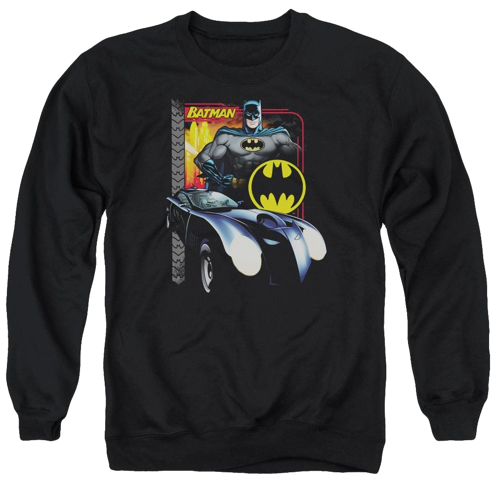 Batman Bat Racing - Men's Crewneck Sweatshirt Men's Crewneck Sweatshirt Batman   