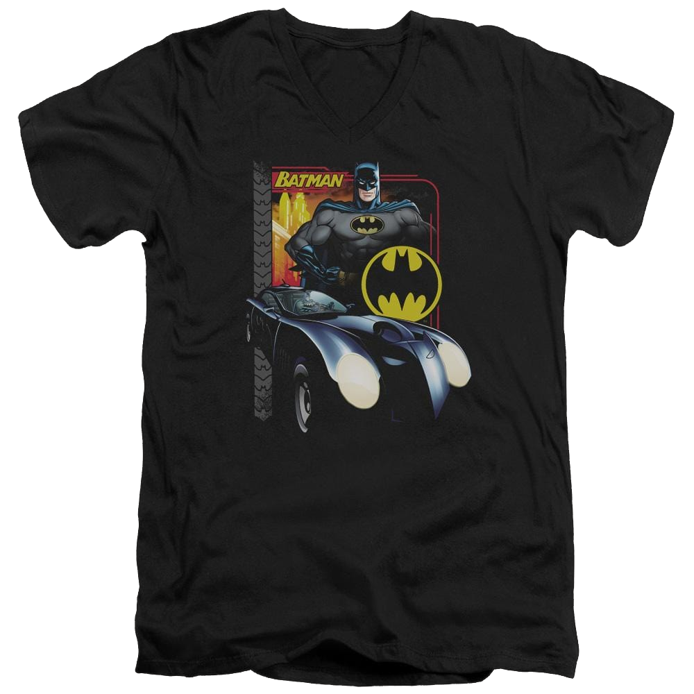Batman Bat Racing - Men's V-Neck T-Shirt Men's V-Neck T-Shirt Batman   