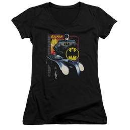 Batman Bat Racing - Juniors V-Neck T-Shirt Juniors V-Neck T-Shirt Batman   
