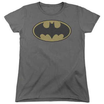 Charcoal women's t-shirt with Batman Little Logos graphic