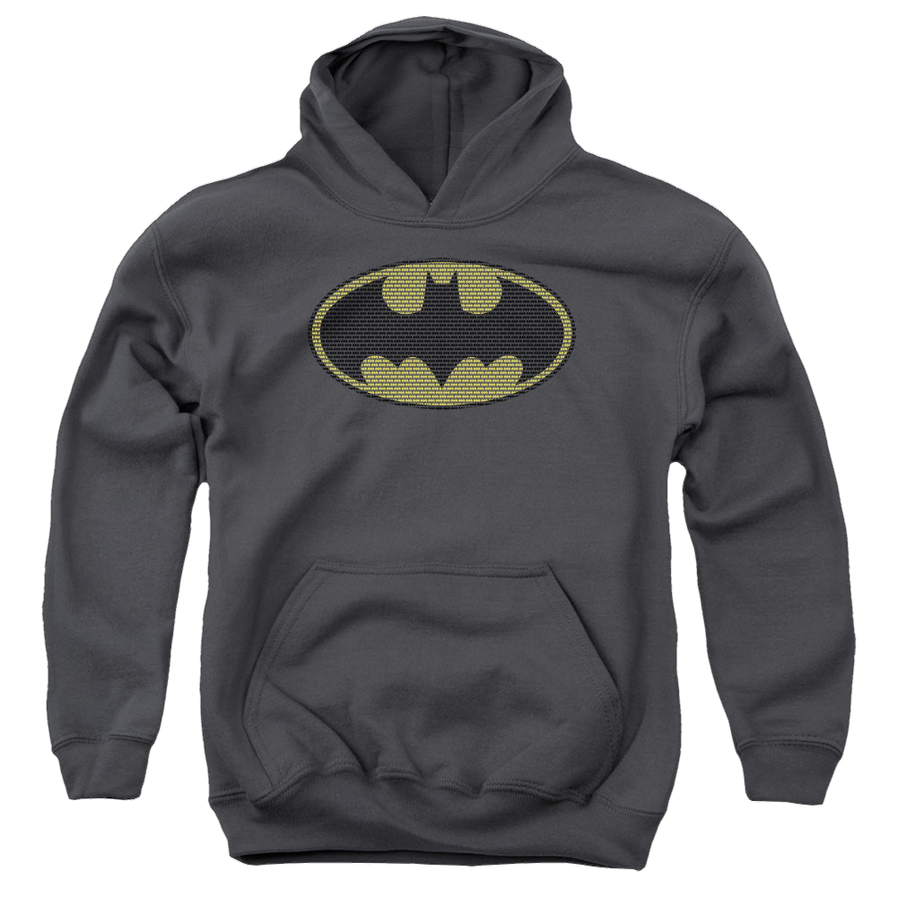 DC Batman Little Logos - Youth Hoodie Youth Hoodie (Ages 8-12) Batman   