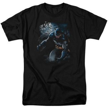 Black men's regular fit t-shirt with Batman Light Of The Moon graphic