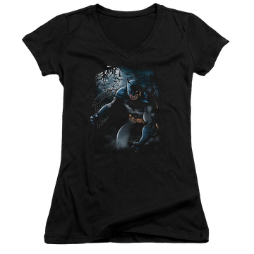 Batman Light Of The Moon - Juniors V-Neck T-Shirt Juniors V-Neck T-Shirt Batman   