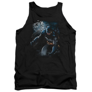 Black men's tank with Batman Light Of The Moon graphic