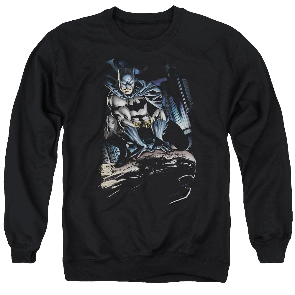 Batman Perched - Men's Crewneck Sweatshirt Men's Crewneck Sweatshirt Batman   