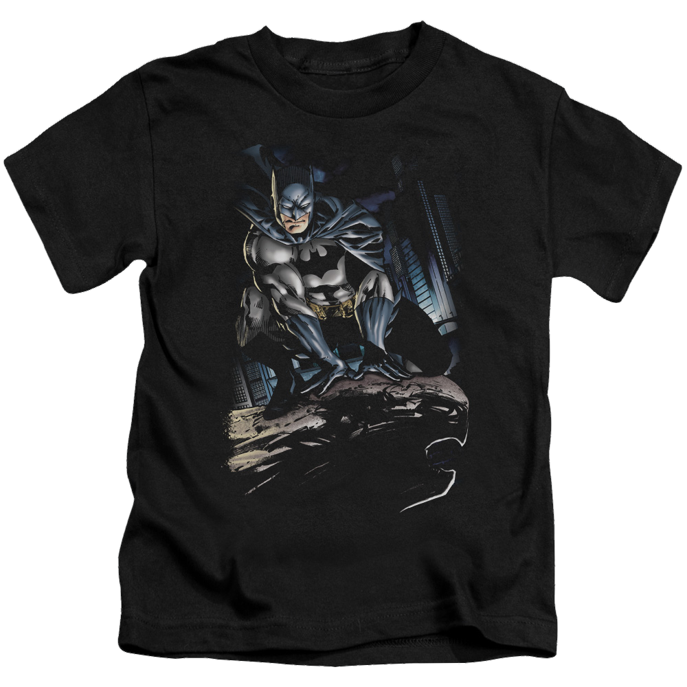 DC Batman Perched - Kid's T-Shirt Kid's T-Shirt (Ages 4-7) Batman   