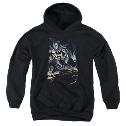 DC Batman Perched - Youth Hoodie Youth Hoodie (Ages 8-12) Batman   