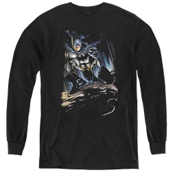 Dc Batman Perched - Youth Long Sleeve T-Shirt Youth Long Sleeve T-Shirt Batman   