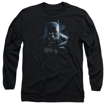 Black men's long sleeve t-shirt with Batman Dont Mess With The Bat graphic