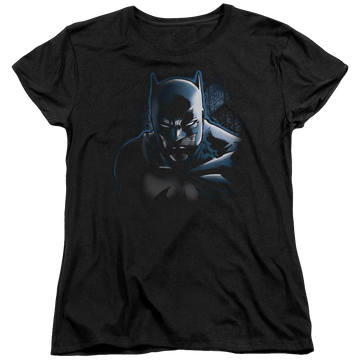 Black women's t-shirt with Batman Dont Mess With The Bat graphic
