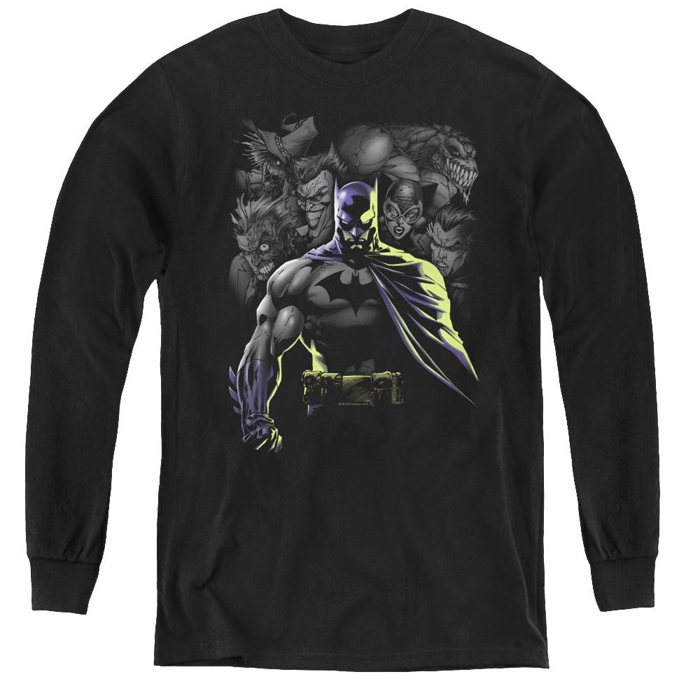 Dc Batman Villains Unleashed - Youth Long Sleeve T-Shirt Youth Long Sleeve T-Shirt Batman   