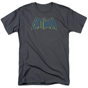 Charcoal men's regular fit t-shirt with Batman Sketch Logo graphic