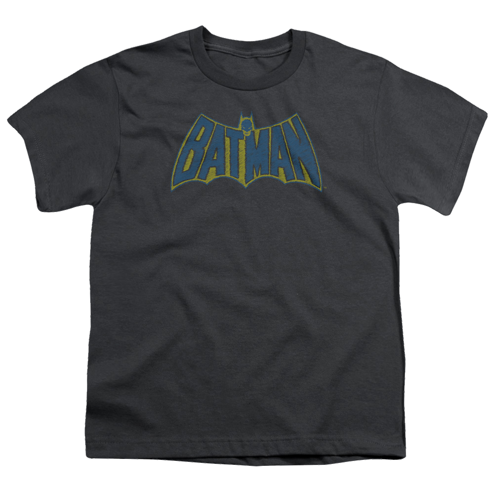 DC Batman Sketch Logo - Youth T-Shirt Youth T-Shirt (Ages 8-12) Batman   