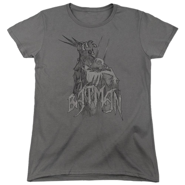 Charcoal women's t-shirt with Batman Scary Right Hand graphic