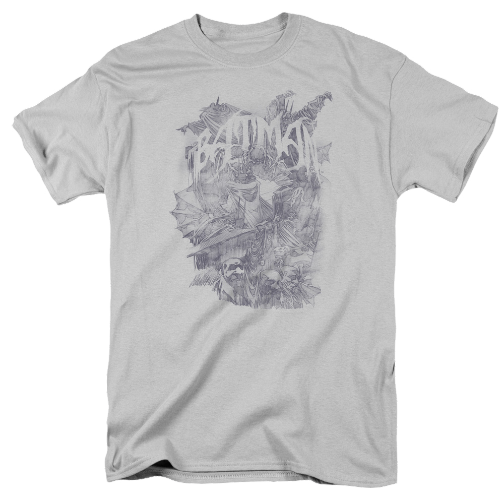 Dc Batman Pencil Bat Collage - Men's Regular Fit T-Shirt Men's Regular Fit T-Shirt Batman   