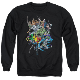 Batman Saints And Psychos - Men's Crewneck Sweatshirt Men's Crewneck Sweatshirt Batman   