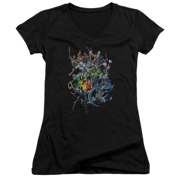 Batman Saints And Psychos - Juniors V-Neck T-Shirt Juniors V-Neck T-Shirt Batman   