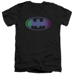Batman Gradient Bat Logo - Men's V-Neck T-Shirt Men's V-Neck T-Shirt Batman   
