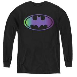 Dc Batman Gradient Bat Logo - Youth Long Sleeve T-Shirt Youth Long Sleeve T-Shirt Batman   
