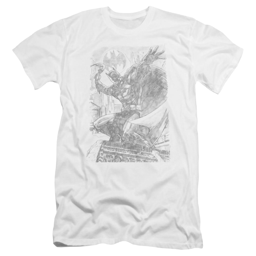 Batman Pencil Batarang Throw Premium Adult Slim Fit T-Shirt Men's Premium Slim Fit T-Shirt Batman   