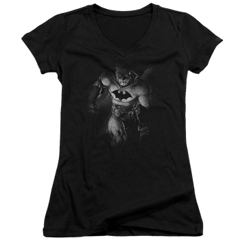 Batman Materialized - Juniors V-Neck T-Shirt Juniors V-Neck T-Shirt Batman   
