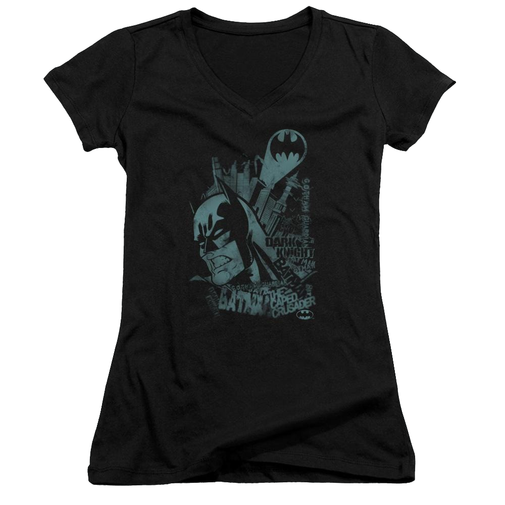 Batman Gritted Teeth - Juniors V-Neck T-Shirt Juniors V-Neck T-Shirt Batman   