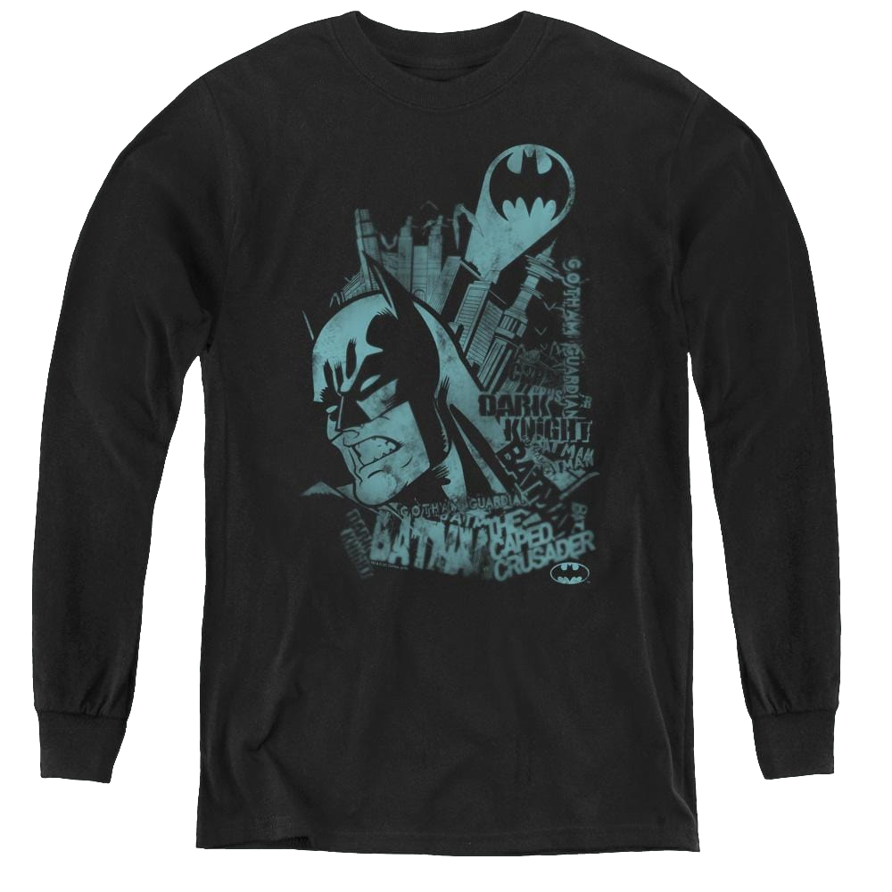 Dc Batman Gritted Teeth - Youth Long Sleeve T-Shirt Youth Long Sleeve T-Shirt Batman   