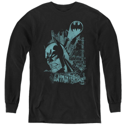 Dc Batman Gritted Teeth - Youth Long Sleeve T-Shirt Youth Long Sleeve T-Shirt Batman   