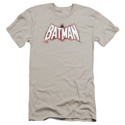 Batman Plaid Splat Logo - Men's Premium Slim Fit T-Shirt Men's Premium Slim Fit T-Shirt Batman   