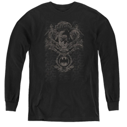 Dc Batman Dark Knight Heraldry - Youth Long Sleeve T-Shirt Youth Long Sleeve T-Shirt Batman   