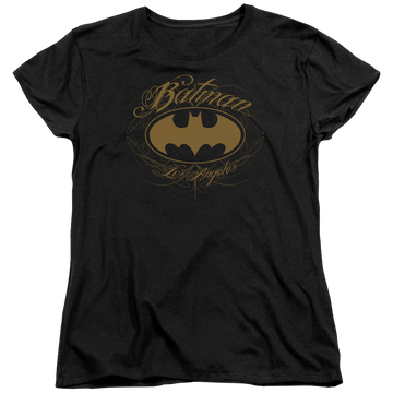 Black women's t-shirt with Batman La graphic