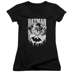 Batman Bat Metal - Juniors V-Neck T-Shirt Juniors V-Neck T-Shirt Batman   