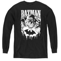 Dc Batman Bat Metal - Youth Long Sleeve T-Shirt Youth Long Sleeve T-Shirt Batman   