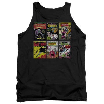 Black men's tank with Batman Bm Covers graphic